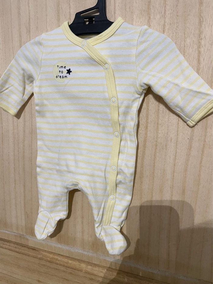 Pyjama / grenouillère, coton, mixte - 0 mois - photo numéro 3