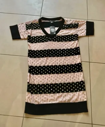 Sonia Rykiel robe rayée à strass neuve et étiquetée taille XS