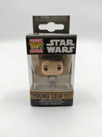 porte-clés figurine pocket pop star wars young leia with lola