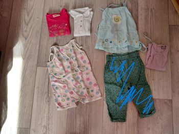 Lot habits fille 12 mois été 