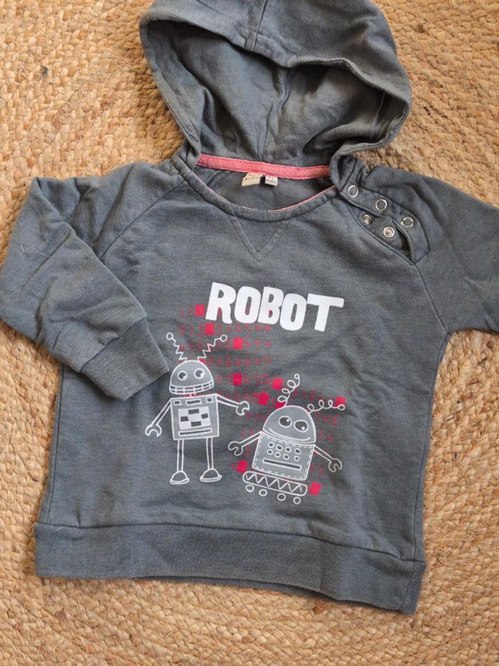 Sweat robot 2 ans - photo numéro 2