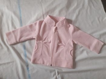 Veste rose en polaire avec 2 poches