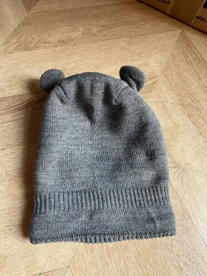 Cagoule bébé grise taille 12 mois - photo numéro 2