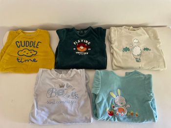 Lot 5 pyjamas velours 3M