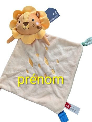 Doudou lion prénom