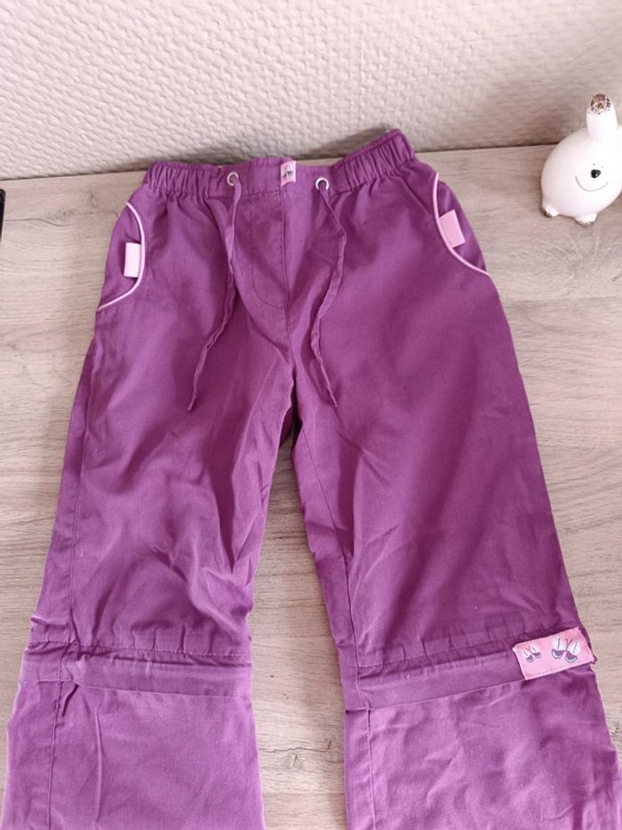 Pantalon pantashort violet fille 4 ans