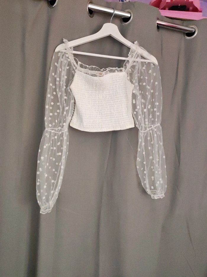 Croc top dentelle