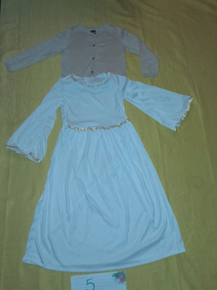 Robe de princesse Déguisement 5/6 ans blanche