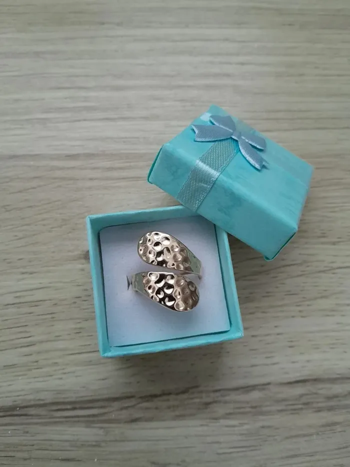 Bague large, réglable, style Bohème, dorée