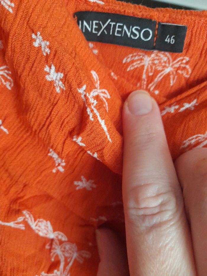 Robe longue orange corail  palmier 🌴 - photo numéro 2