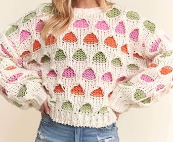 Pull mailles coloré M/L/XL