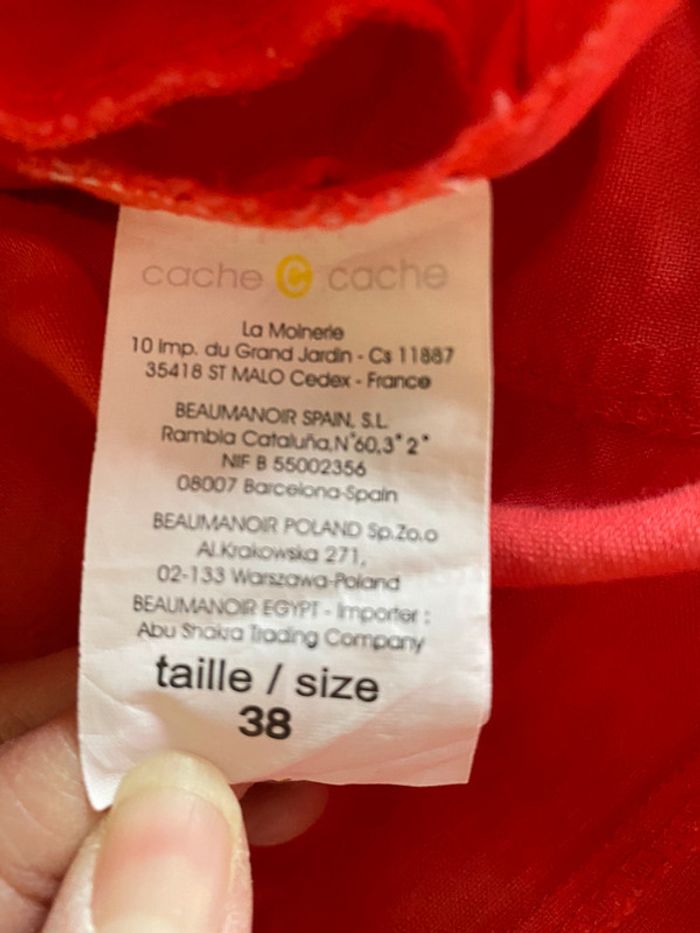 Robe corail Cache Cache Taille 38 - photo numéro 4