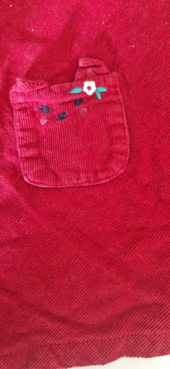 Robe velours col rectangle carre sergent major 36 mois 92 cm - photo numéro 2