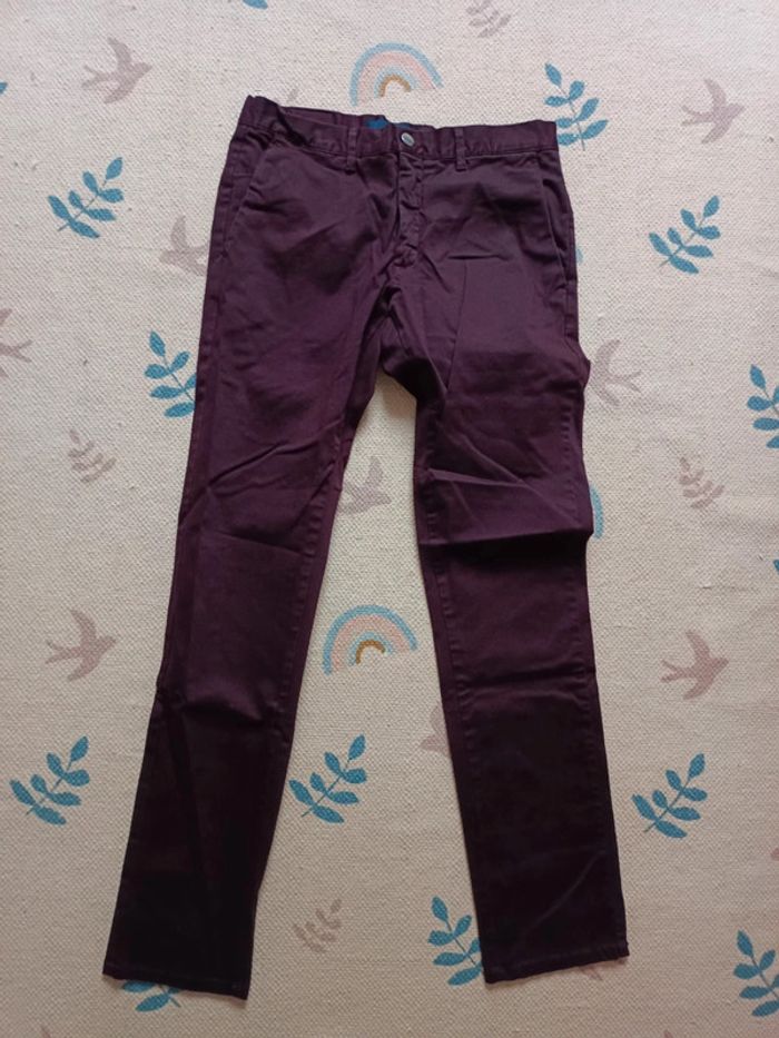 Pantalon zara man homme 38 bordeaux