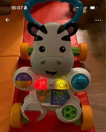 Trotteur zèbre Fisher Price