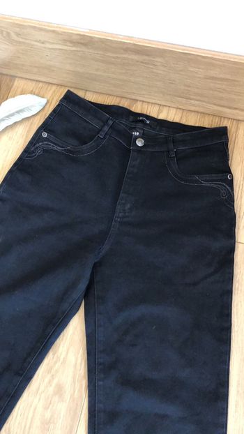 Pantalon vintage noir taille haute taille 38 /pantalon i.quing motifs sur les fesses