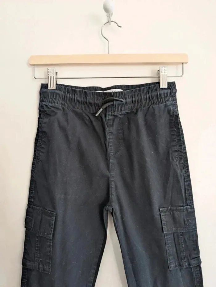Pantalon cargo noir 10/11 ans Primark garçon coupe slim - photo numéro 2