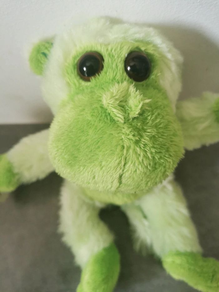 Peluche doudou singe vert - photo numéro 5