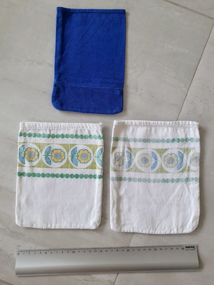 Lot x7 sac sachet pochette en tissu pour achat en vrac - photo numéro 5