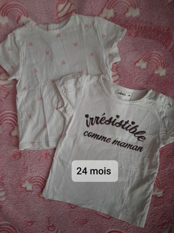 2 tee-shirts 24 mois