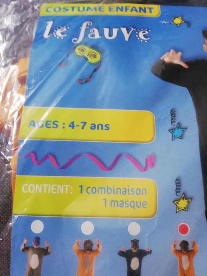 Déguisement le fauve orange 4-7ans - photo numéro 4