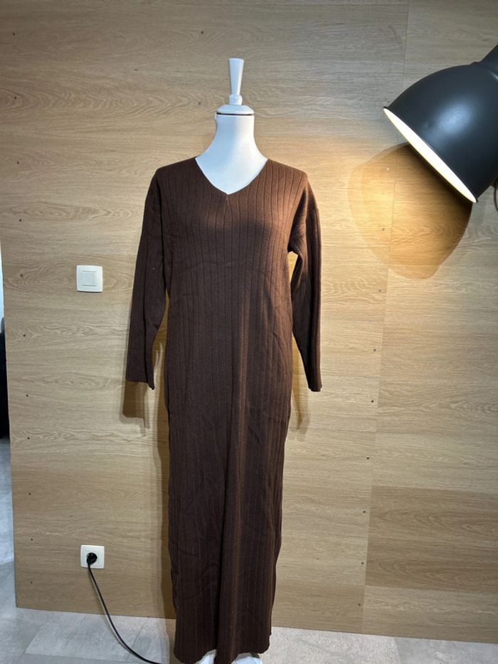 Robe longue marron S-M Jasminah Paris