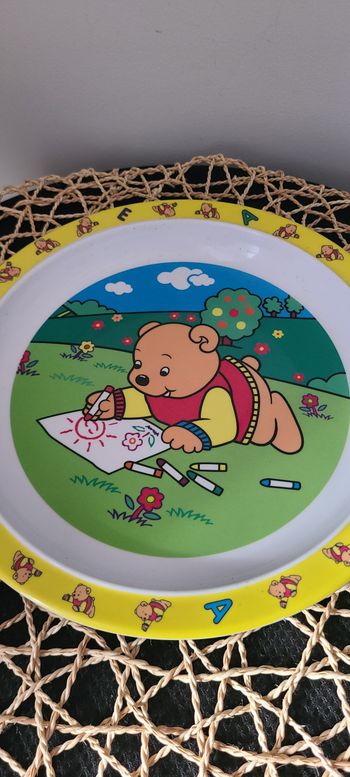 assiette enfant motif ourson
