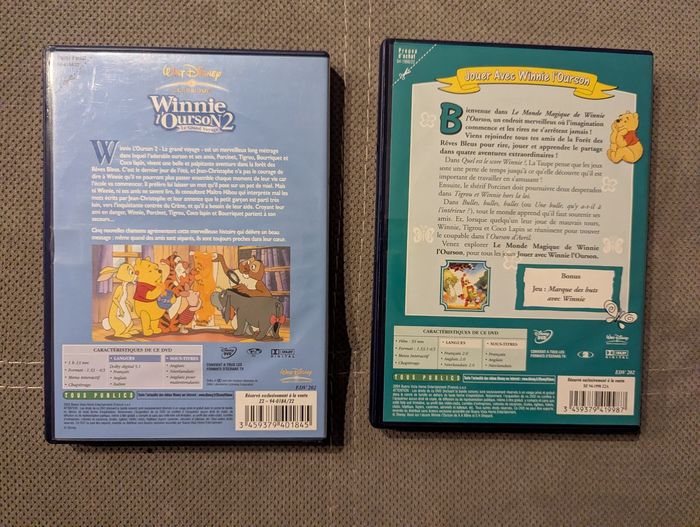 Lot de 2 DVD Winnie l'Ourson Disney - photo numéro 2
