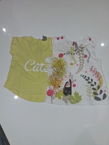 Lot de 2 hauts vert et à fleurs Tape A L’Œil et Orchestra