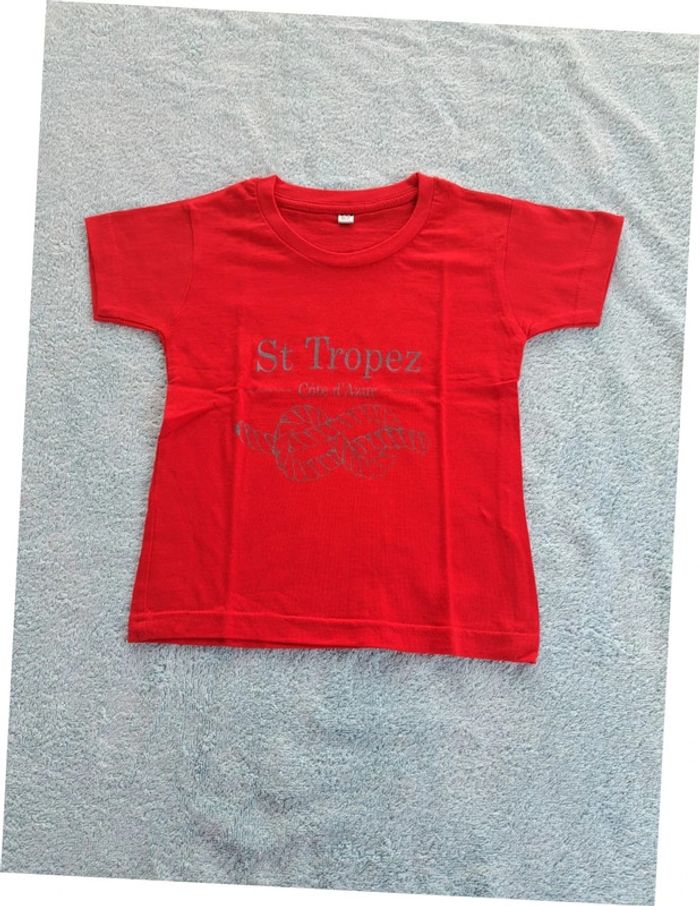 T-Shirt neuf St Tropez Côte d'Azur Rouge 2 nas