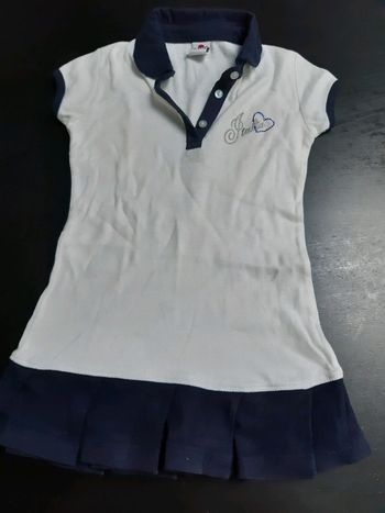 Robe italie Italia banche style tennis Polo col 3 4 ans