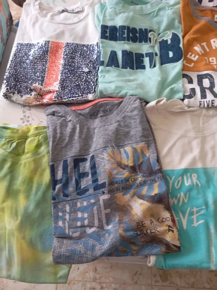 Lot t shirts manche courte 12 ans - photo numéro 3