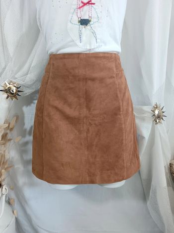 Sud Express | Mini jupe cuir de chèvre |  taille 34