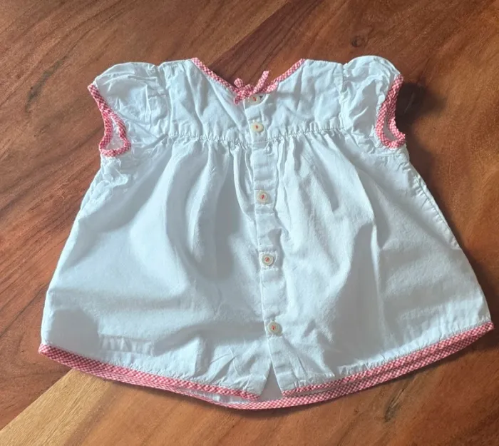 Blouse blanche Jacadi Taille 6 mois - photo numéro 3