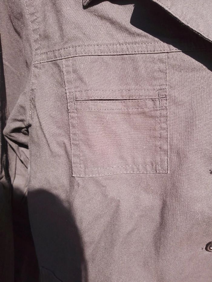 Chemise manches longues grise foncé ado - photo numéro 4