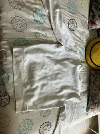 Pull blanc uni