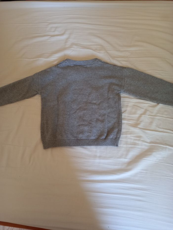 Joli petit pull lulippuli garçon gris dinosaure 2-4ans - photo numéro 4