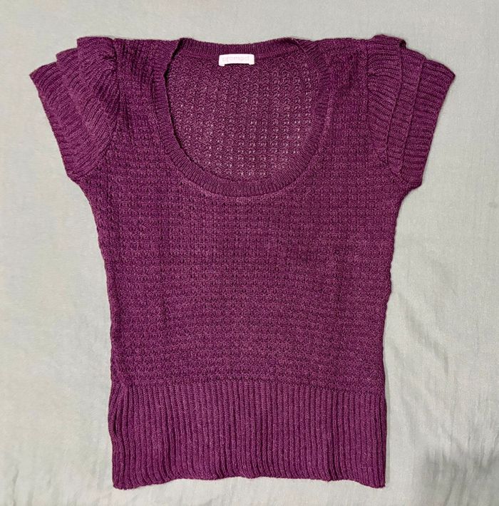 Pull en maille violine taille M