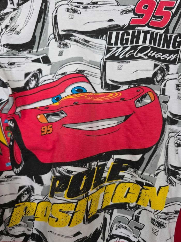 TEE-SHIRT MANCHE LONGUE DISNEY PIXAR THE CARS ROUGE TAILLE 6ANS - photo numéro 2