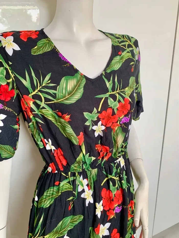 Magnifique Robe longue imprimé tropical - photo numéro 2
