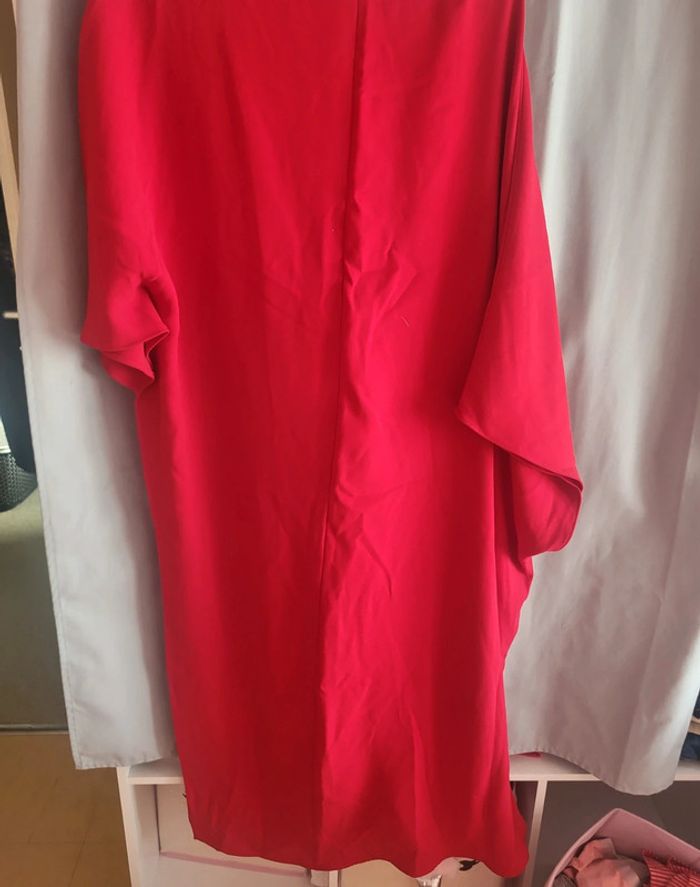 Blouse longue asymétrique rouge zara - photo numéro 7