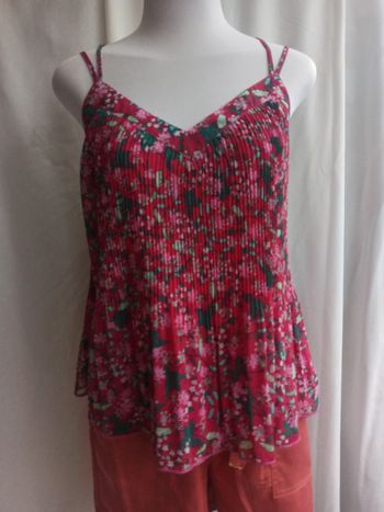 Carraco évasée plissée fleurie