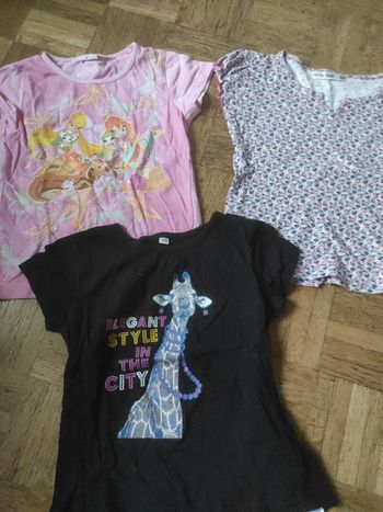 Lot 3 tee shirt mc 6 ans