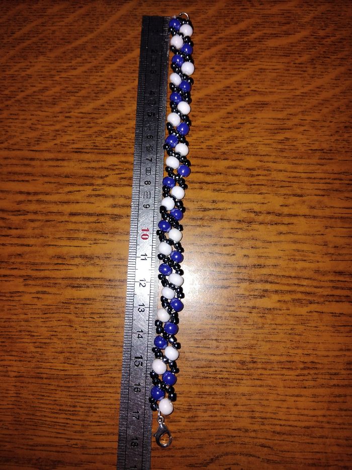 Bracelet en perle de rocaille avec fermoir acier inoxydable - photo numéro 2