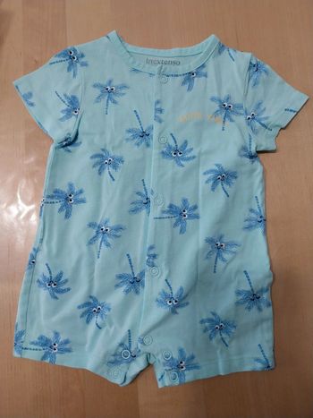 Barboteuse bébé 6 mois turquoise