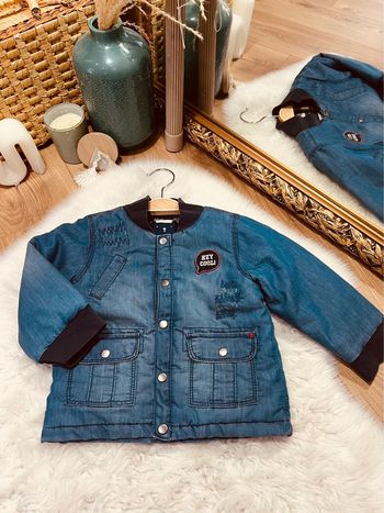 Taille 18 mois veste en jean molletonné garçon orchestra bleue 💙