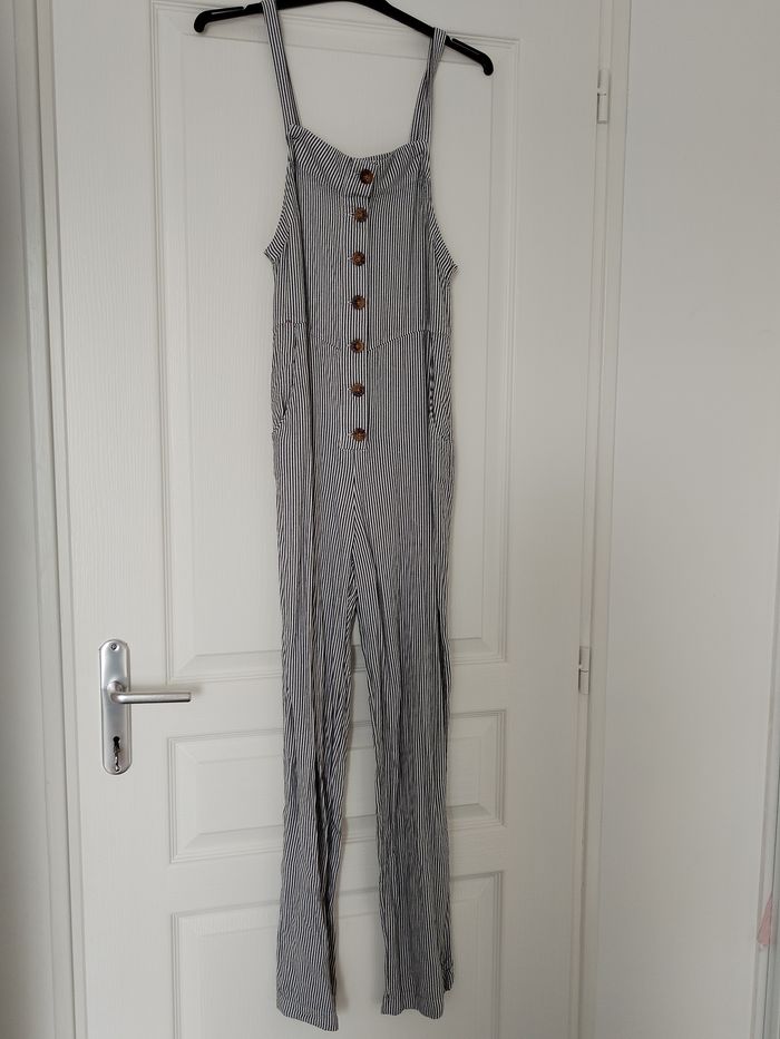 Combi pantalon rayée gris et blanc 34 XS Hollister NEUVE