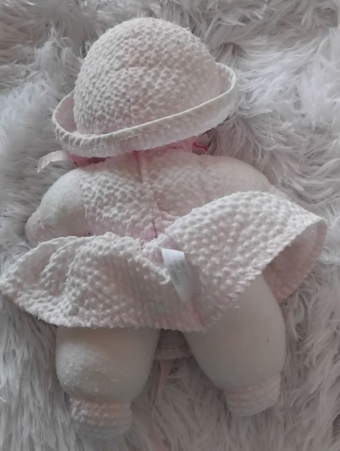 Doudou poupée chiffon de couleurs blanc et rose -Corolle - photo numéro 2