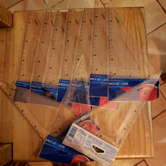 Equerres cristal 1cm - Angle 60° Lot de 10