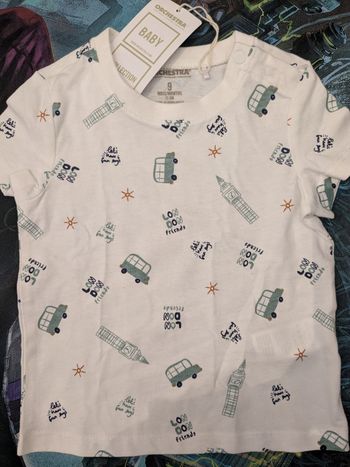 T-shirt mc garçon 9 mois 